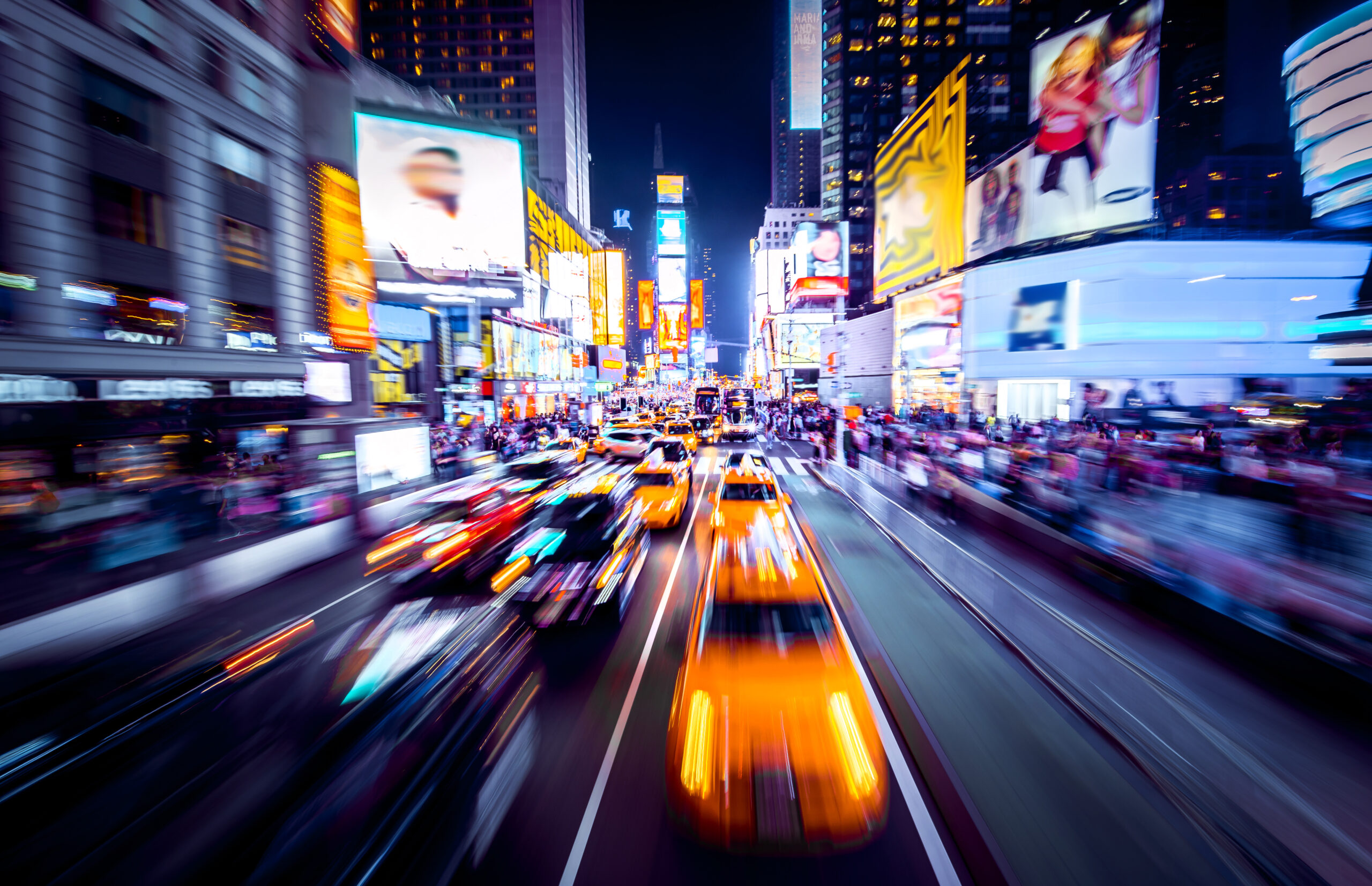 Time,Square,-,New,York,In,Movement.,Shot,Of,Cars